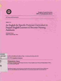 Image of An english for Specific Purposes Curriculum to Prepare English Learners to Become Nursing Assistants