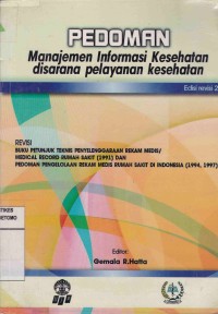 Image of Pedoman Manajemen Informasi Kesehatan Disarana Pelayanan Kesehatan