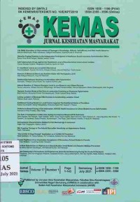 Image of KEMAS Jurnal Kesehatan Masyarakat Vol. 17 No.1 July 2021