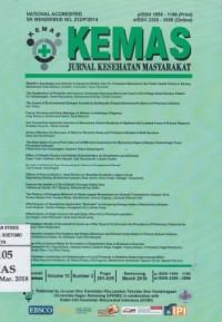 Image of Jurnal Kesehatan Masyarakat (KEMAS)  Vol.13, No.3, March 2018